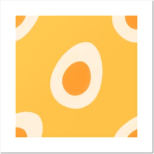 Yellow Egg Pattern Posters and Art